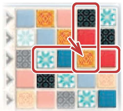 Scoring both horizontally and vertically linked tiles
