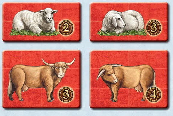 Sheep and cattle tiles and pregnant backs