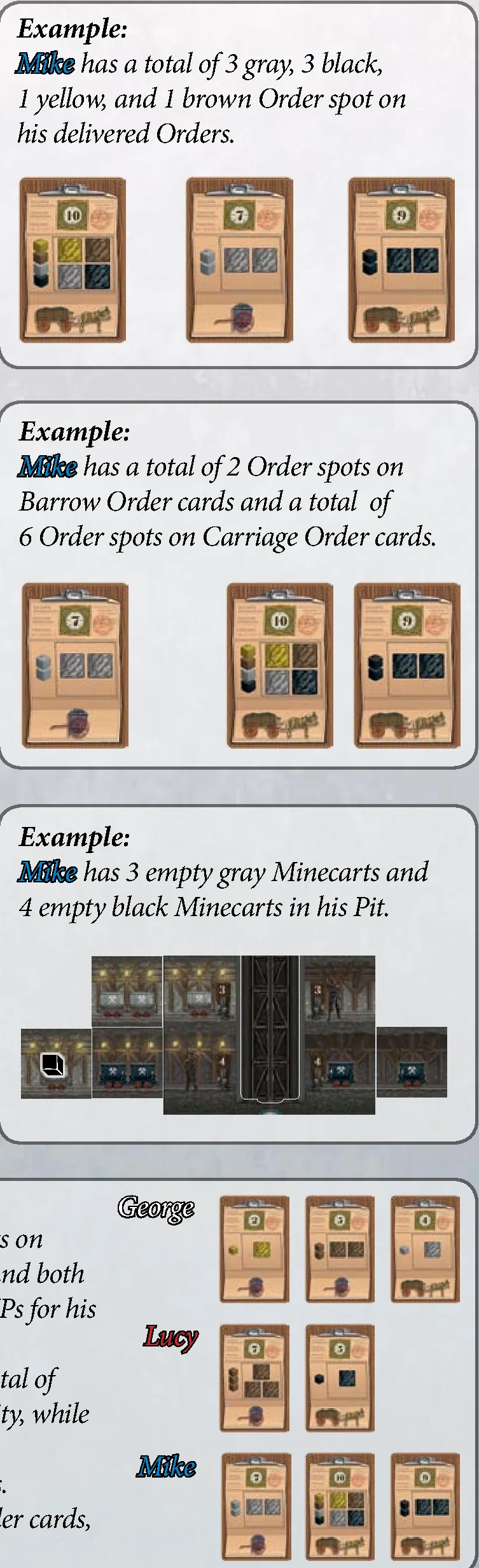 Shift scoring examples