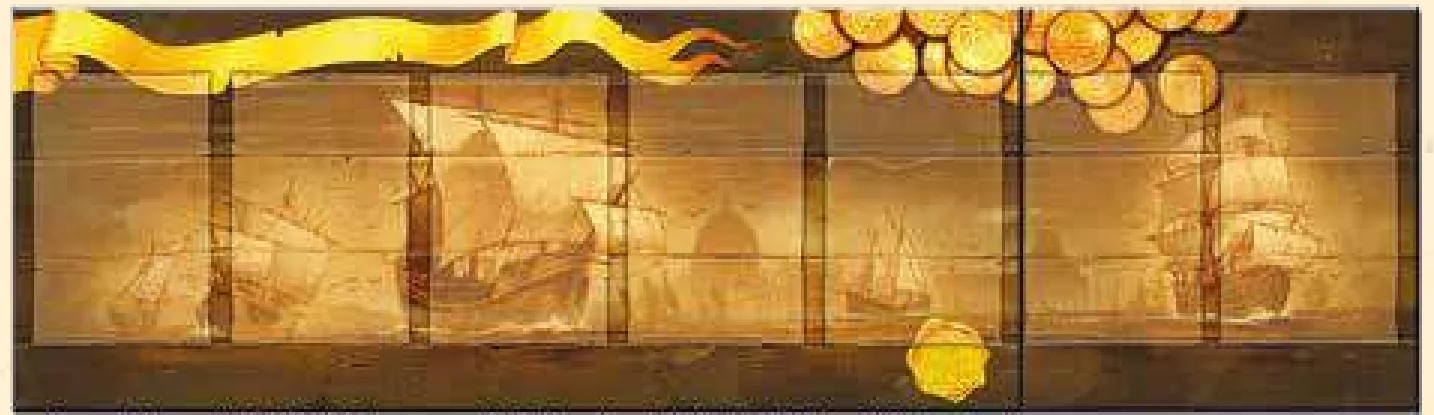 ship mat with counters setup