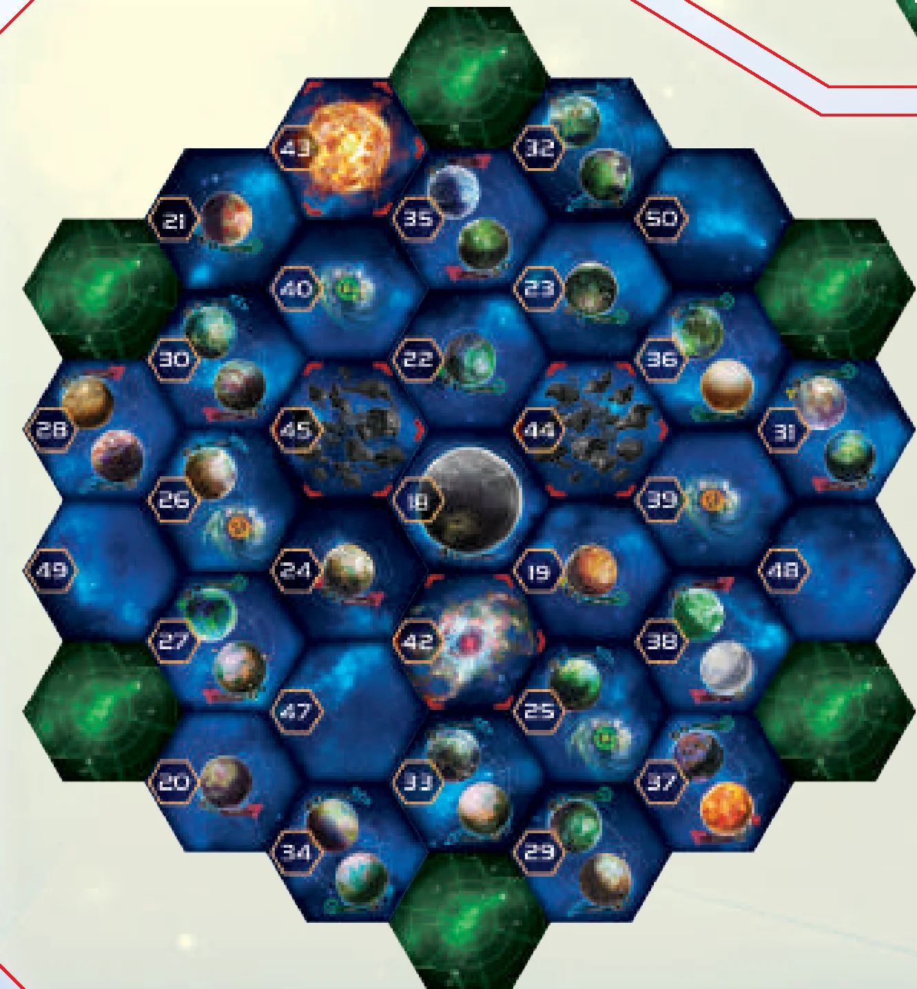 Six-Player Galaxy Setup Diagram