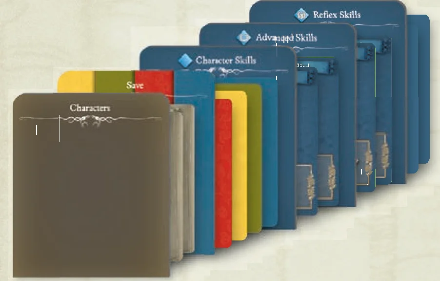 Skill card dividers and card ordering