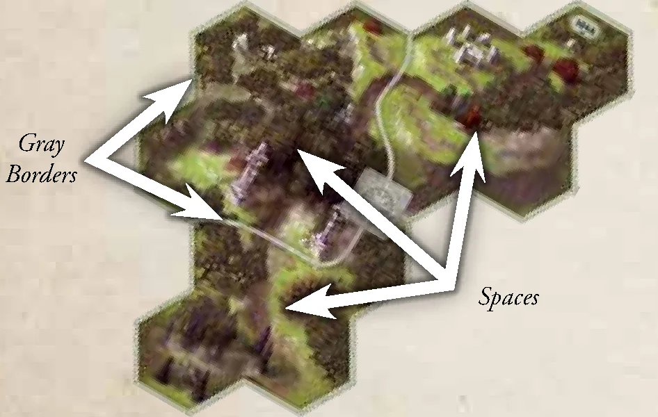 Spaces and Gray Borders Diagram