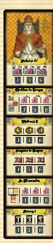 Stacking character cards for solo play