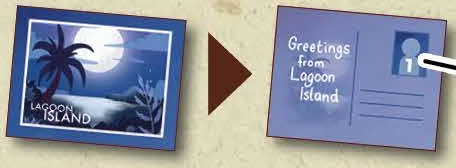 Starting player postcard flip