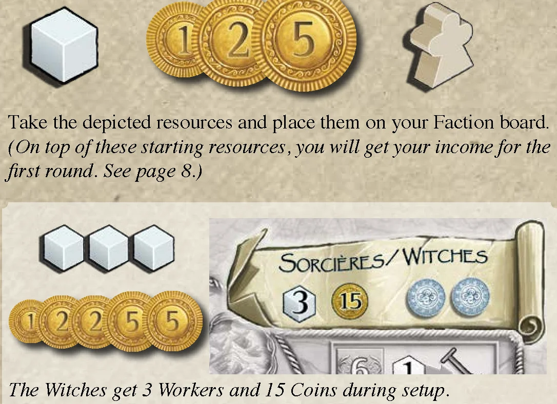 Starting resources setup (Witches)