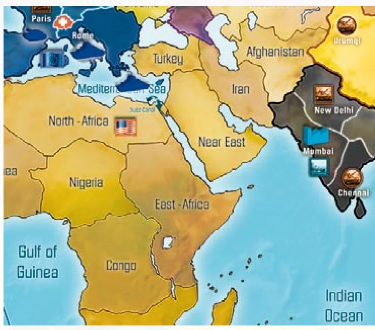 Suez Canal and Mediterranean passage example