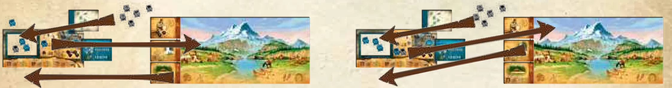 Taking Friendly and Wary Tribe Cards Diagrams
