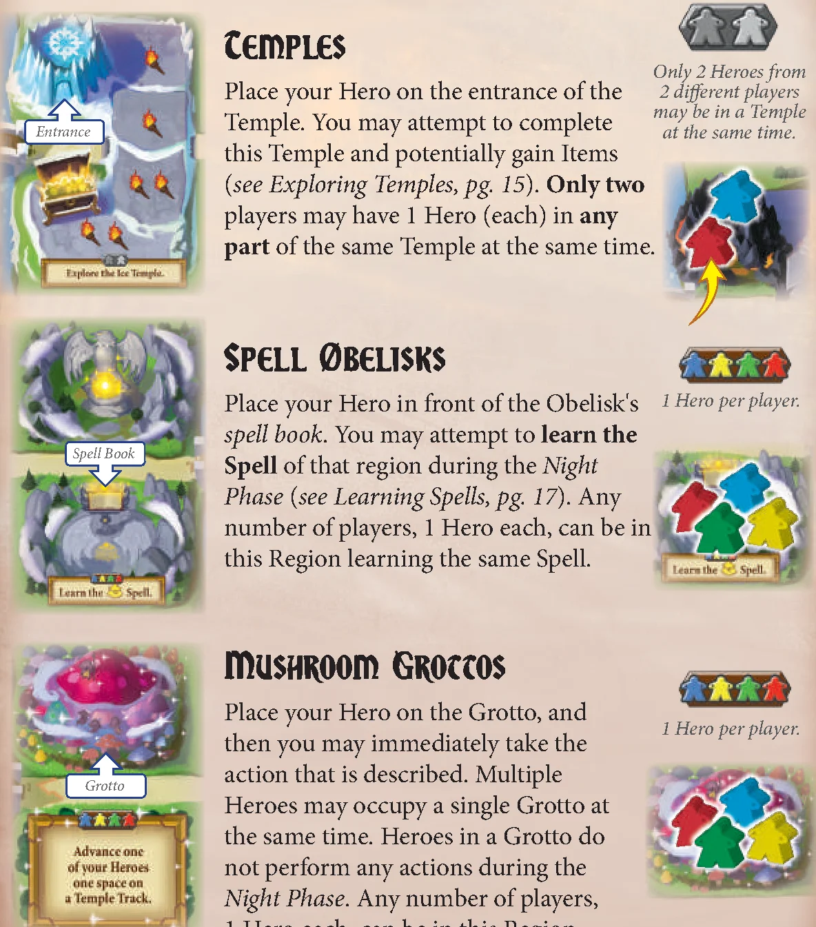 Temple, Obelisk, and Mushroom Grotto regions