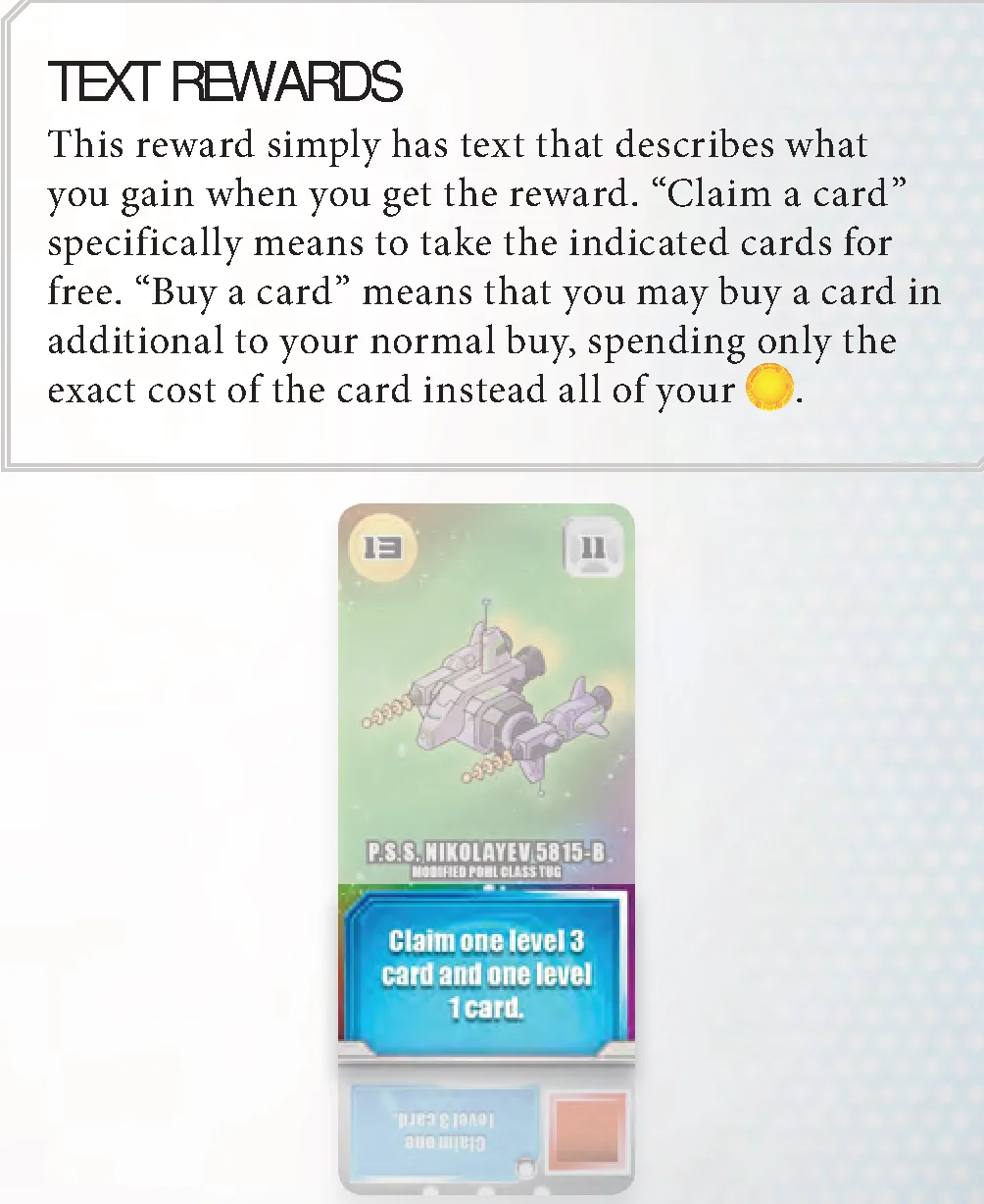 Text reward card example