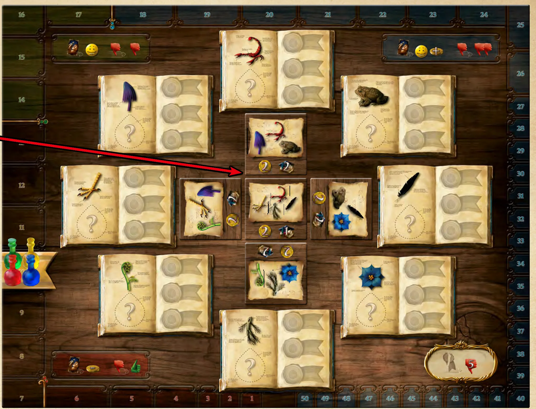 Theory board setup and components