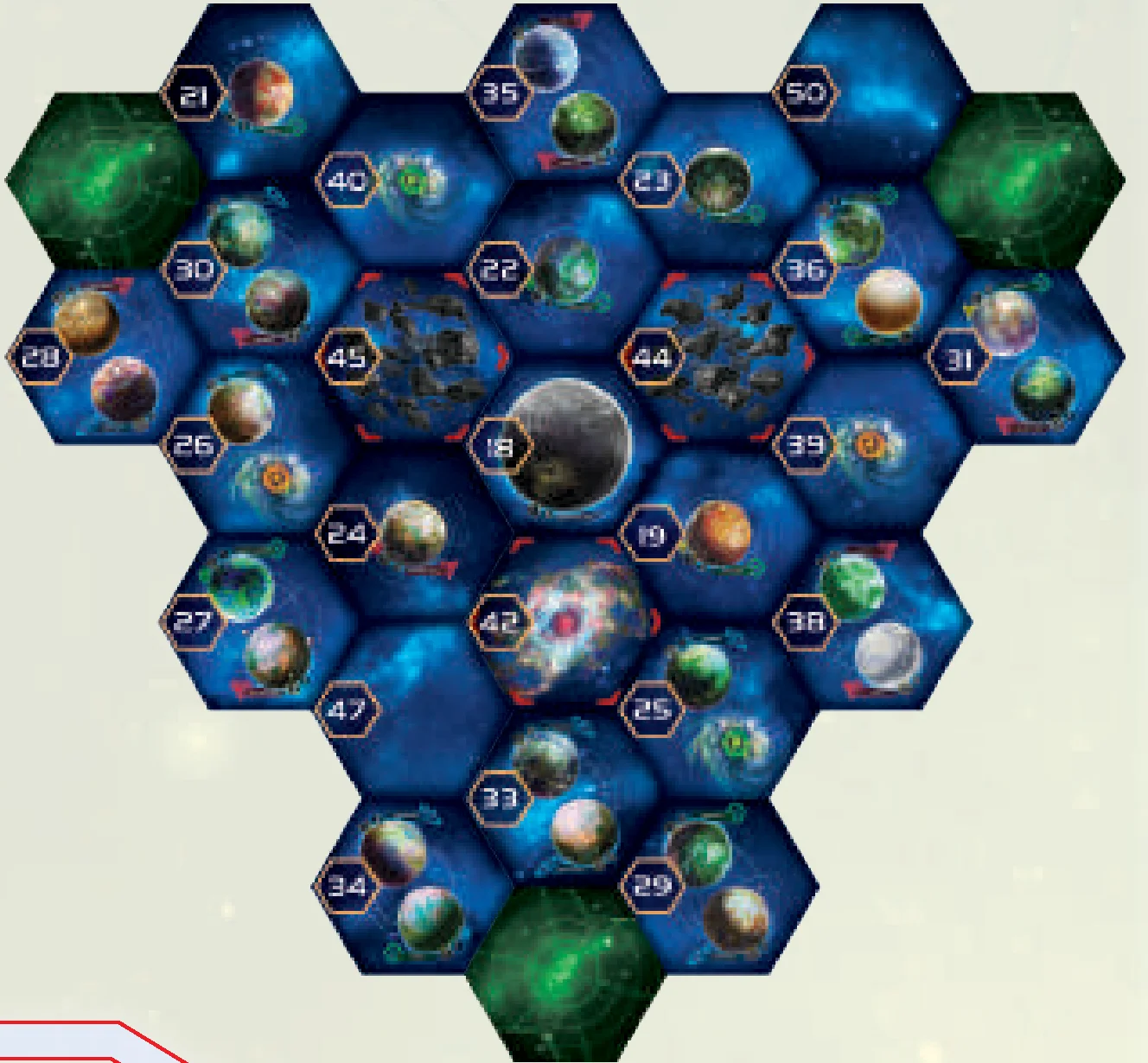 Three-Player Galaxy Setup Diagram