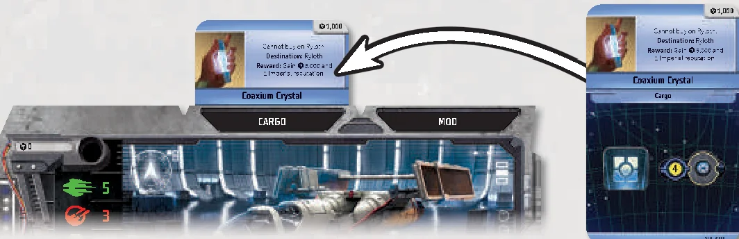 tucking a card under a ship sheet