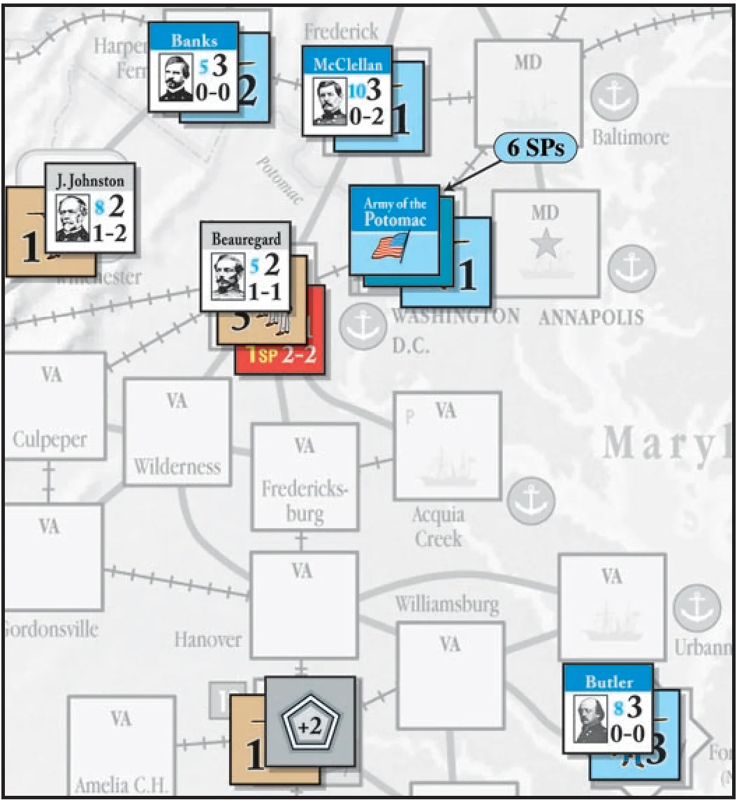 Unit Positions after Reinforcement Phase Summer 1861