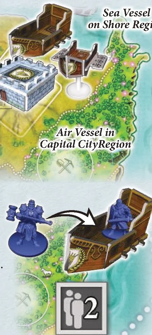 Vessels Placement and Boarding Example