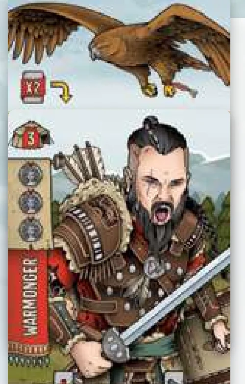 Warmonger with equipped Eagle doubling ability