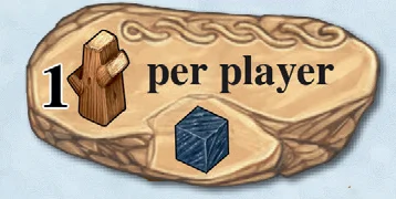 Wood and ore per player space
