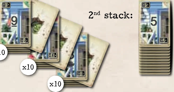 Zombie Outbreak card stack setup diagram