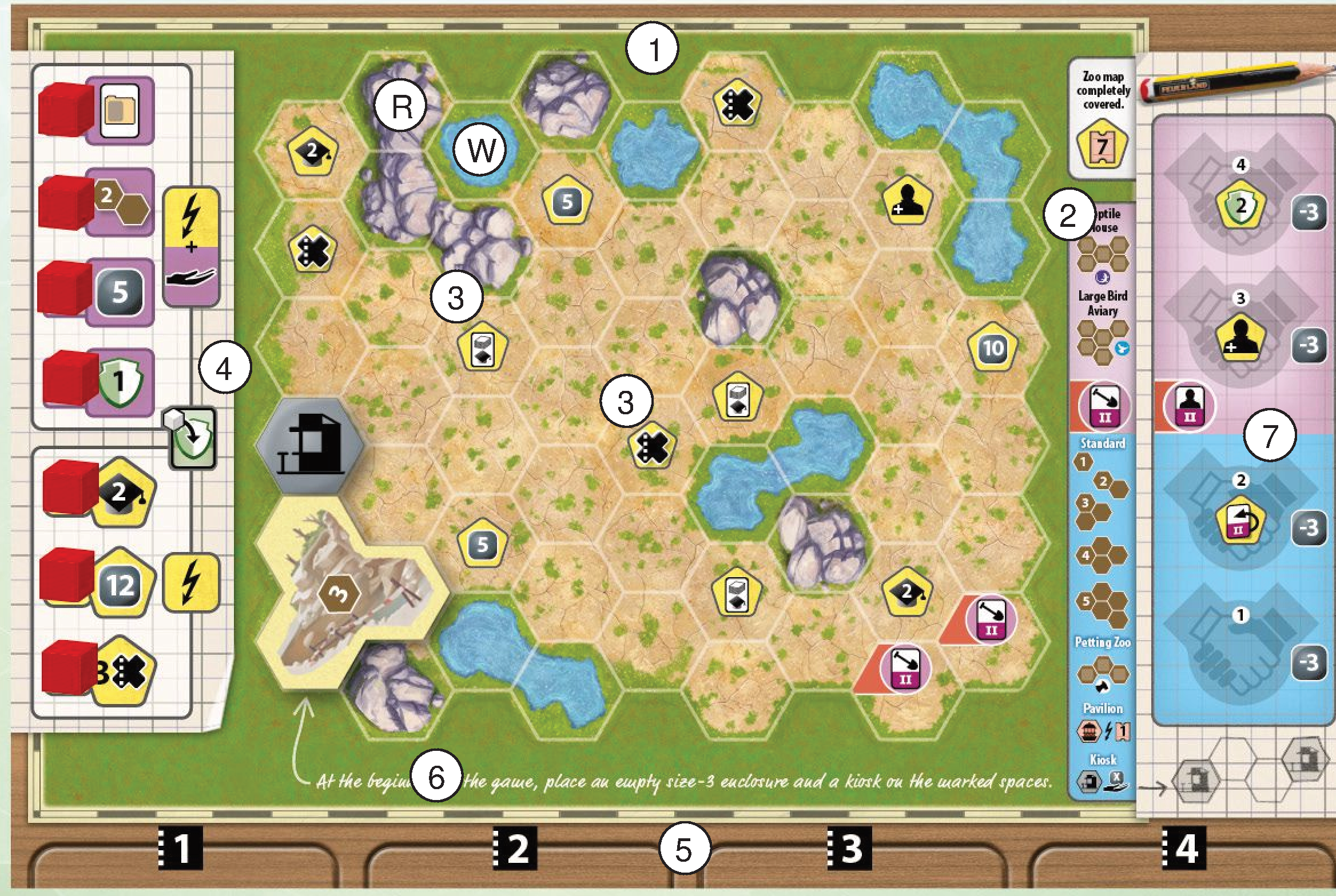 Zoo map annotated overview diagram
