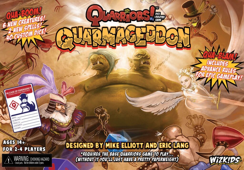 Quarriors! Quarmageddon board game cover