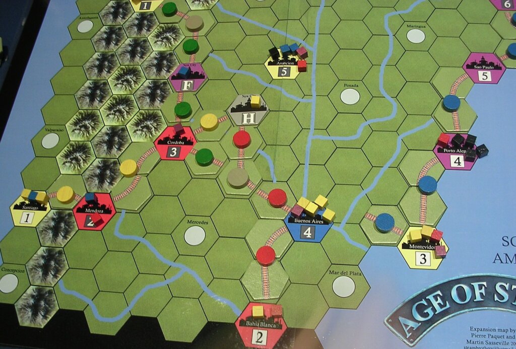 Age of Steam Expansion: China / South America board game cover