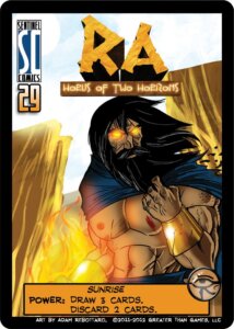 Sentinels of the Multiverse: Ra, Horus of Two Horizons Promo Card board game cover