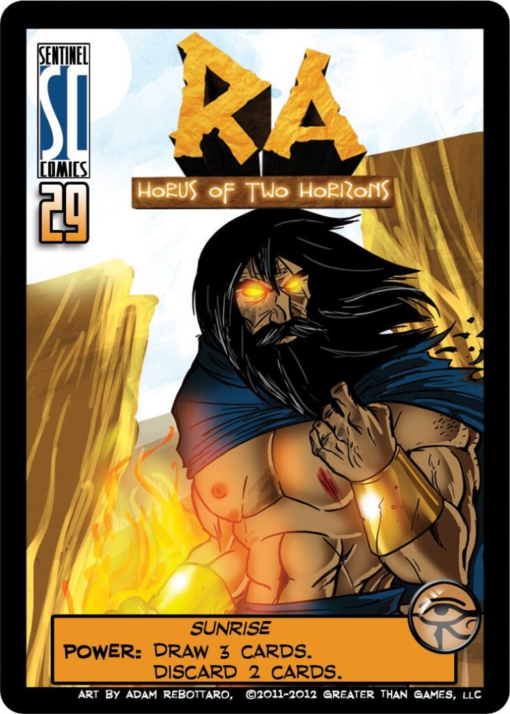 Sentinels of the Multiverse: Ra, Horus of Two Horizons Promo Card board game cover