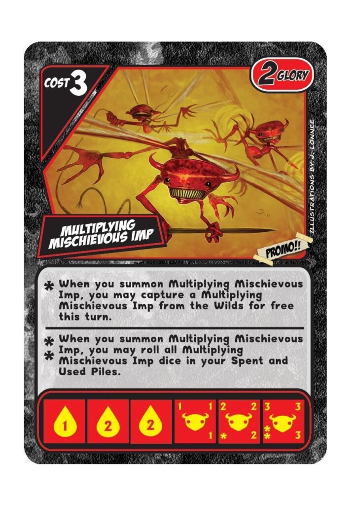 Quarriors! Quarmageddon: Multiplying Mischievous Imp Promo Card board game cover