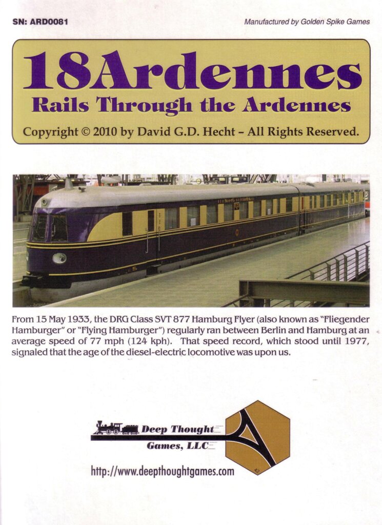 18Ardennes: Rails Through the Ardennes board game cover