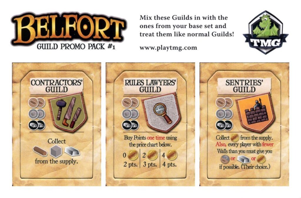 Belfort: Guild Promo Pack #1 board game cover