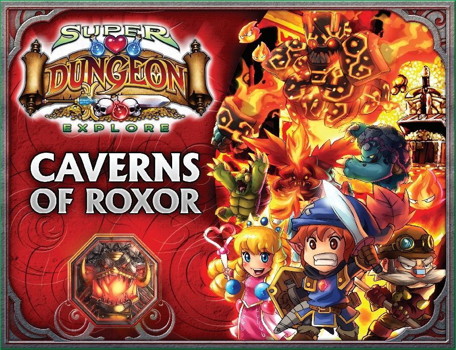 Super Dungeon Explore: Caverns of Roxor board game cover