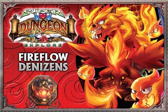 Super Dungeon Explore: Fireflow Denizens board game cover