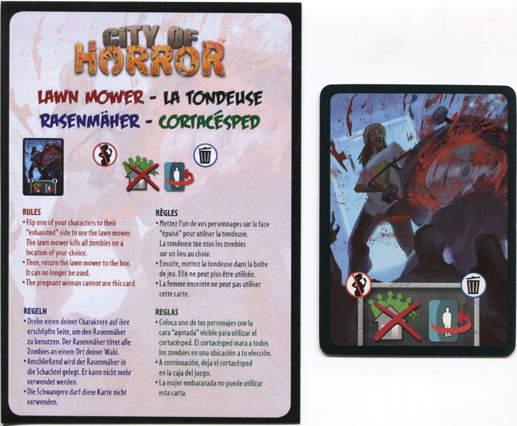 City of Horror: Lawn Mower board game cover