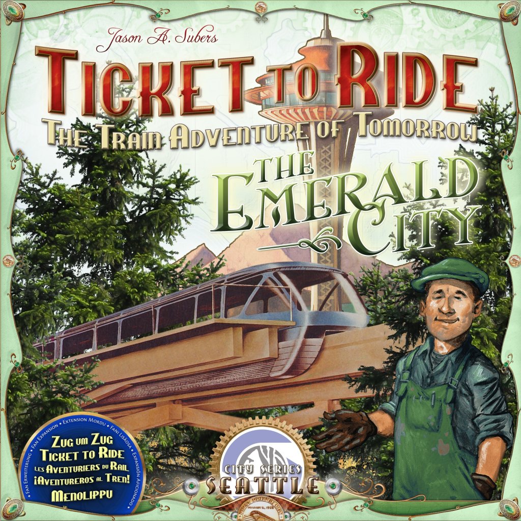 The Emerald City (fan expansion for Ticket to Ride) board game cover