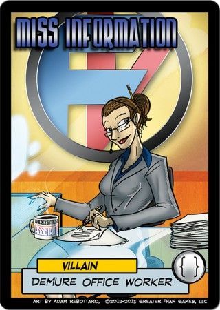 Sentinels of the Multiverse: Miss Information Villain Character board game cover