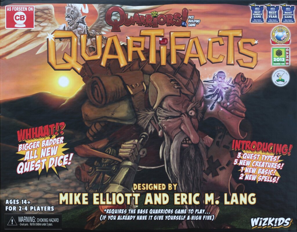 Quarriors! Quartifacts board game cover