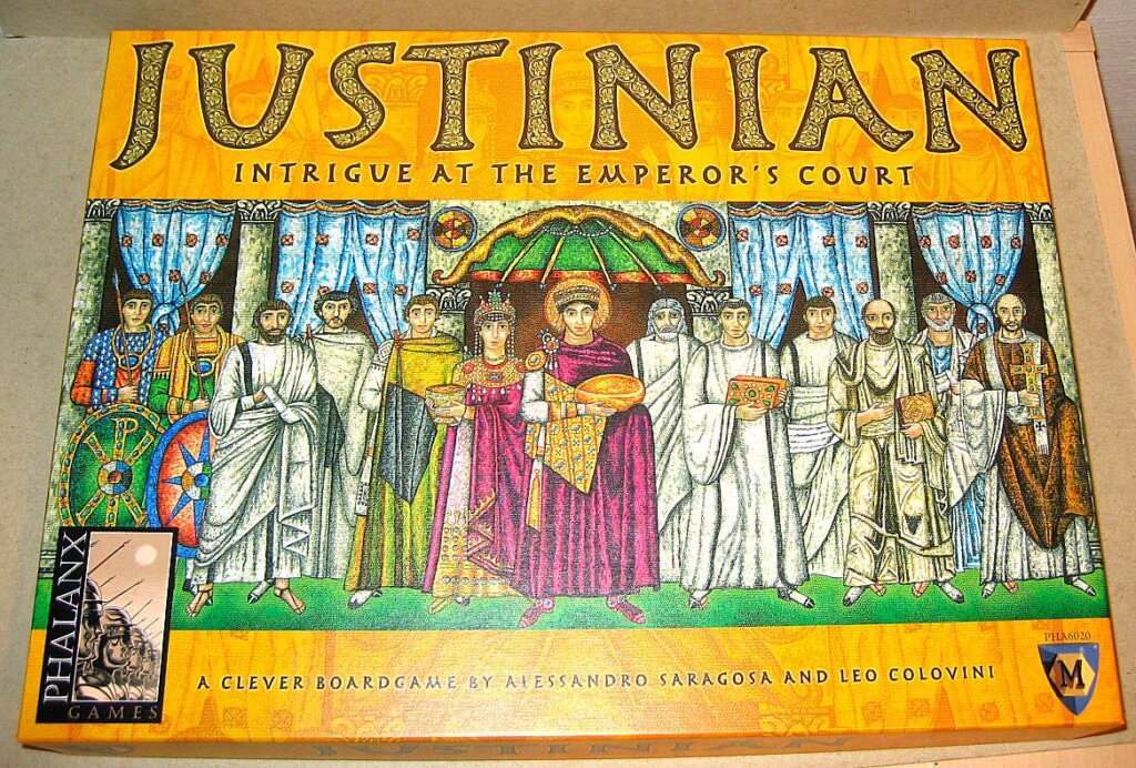 Justinian: Intrigue at the Emperor’s Court board game cover