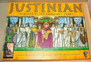 Justinian: Intrigue at the Emperor’s Court board game cover