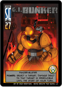 Sentinels of the Multiverse: G.I. Bunker Promo Card board game cover