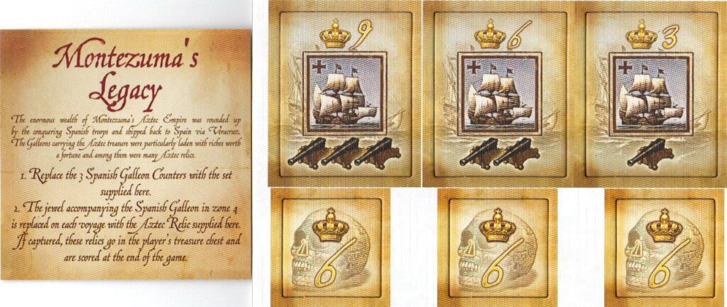 Francis Drake: Montezuma’s Legacy Expansion board game cover