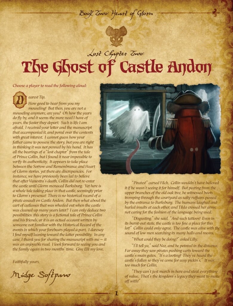 Mice and Mystics: Lost Chapter – The Ghost of Castle Andon board game cover