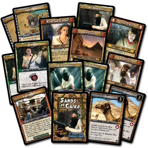 Fortune and Glory: Sands of Cairo board game cover