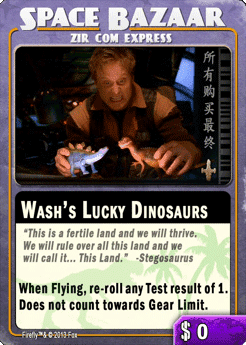 Firefly: The Game – Wash’s Lucky Dinosaurs Promo Card board game cover