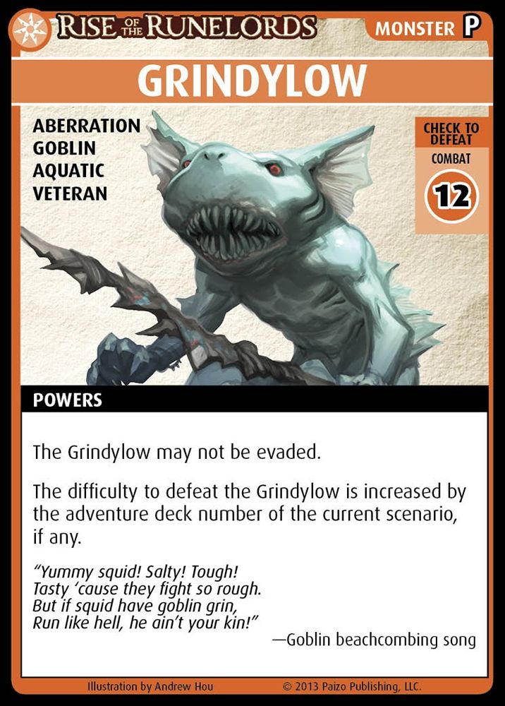 Pathfinder Adventure Card Game: Rise of the Runelords – “Grindylow” Promo Card board game cover