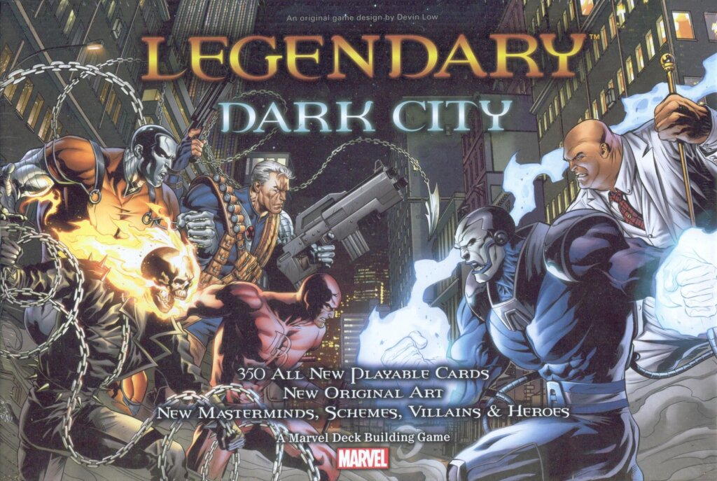 Legendary: A Marvel Deck Building Game – Dark City board game cover