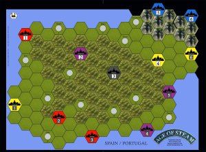 Age of Steam Expansion: Mexico, Spain/Portugal board game cover
