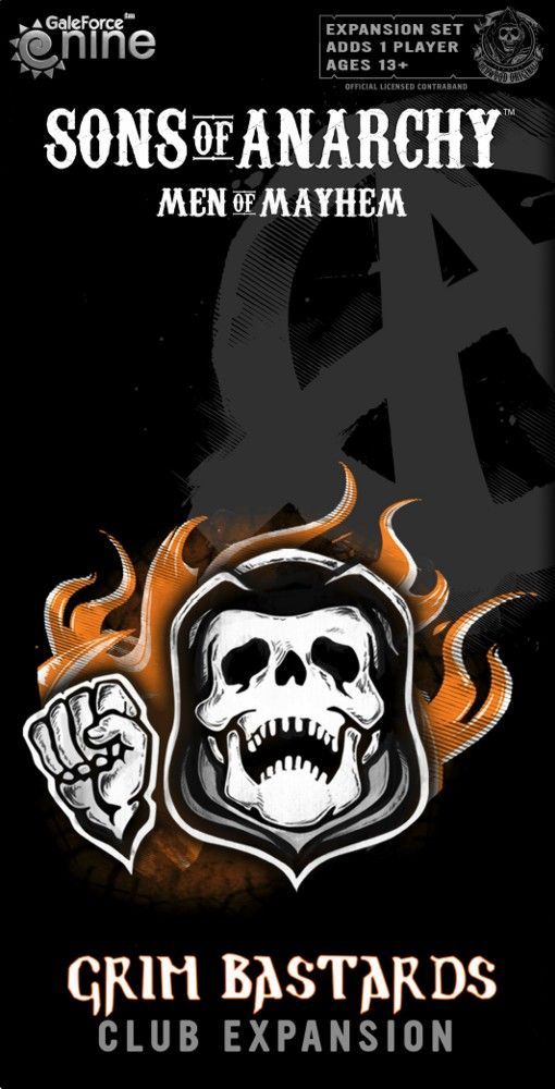 Sons of Anarchy: Men of Mayhem – Grim Bastards Club Expansion board game cover