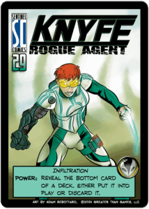 Sentinels of the Multiverse: KNYFE Rogue Agent Promo Card board game cover