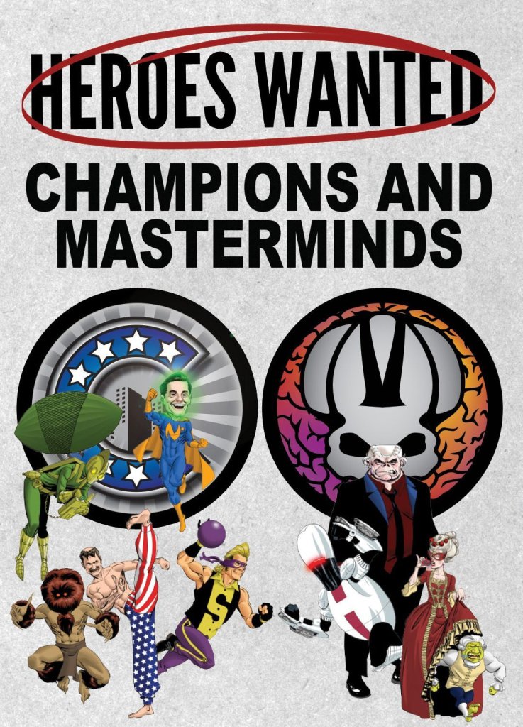 Heroes Wanted: Champions and Masterminds board game cover