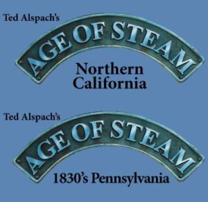 Age of Steam Expansion: 1830’s Pennsylvania / Northern California board game cover
